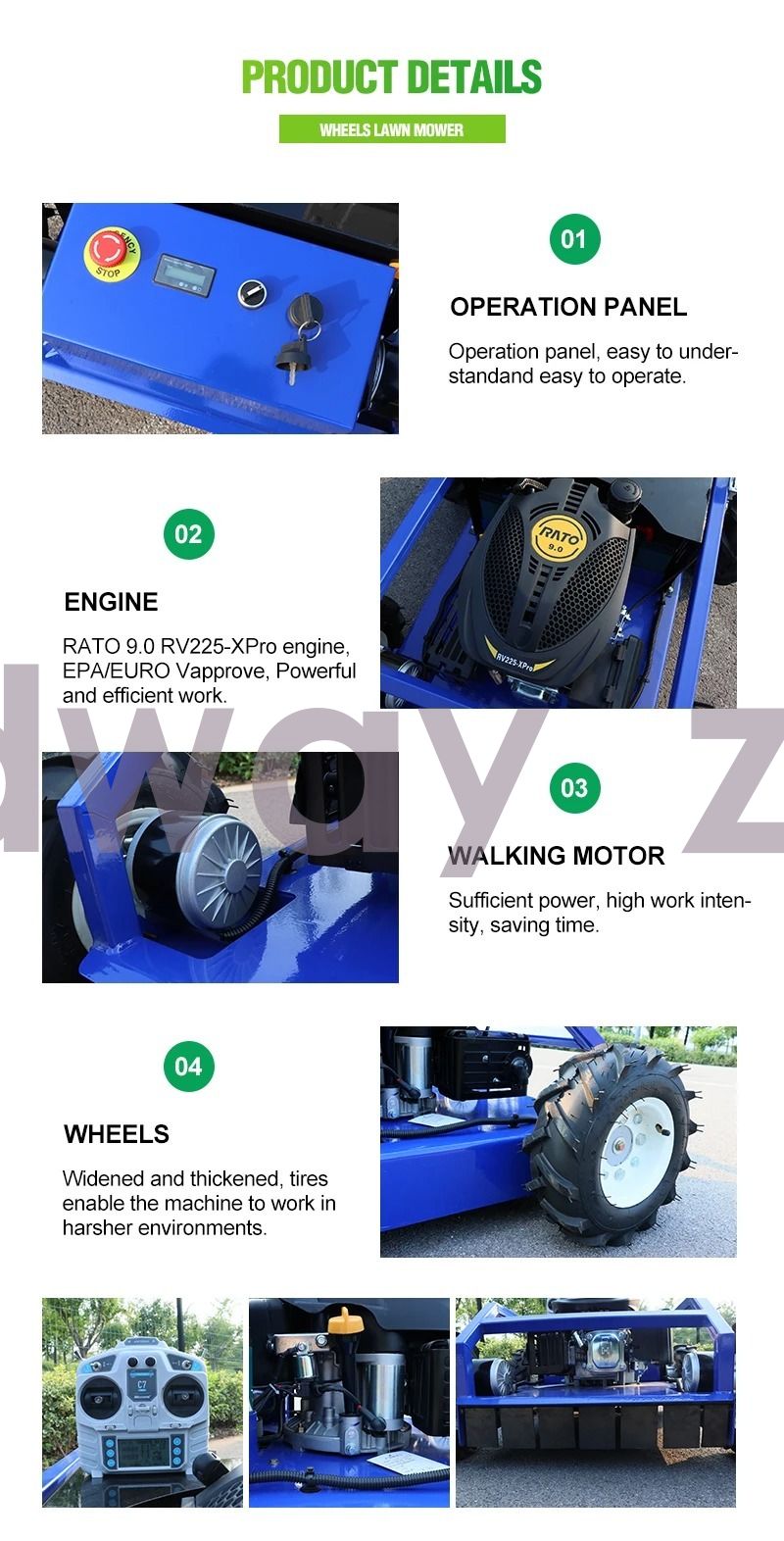 Customized Remote-controlled Crawler Lawn Mower(pic6)